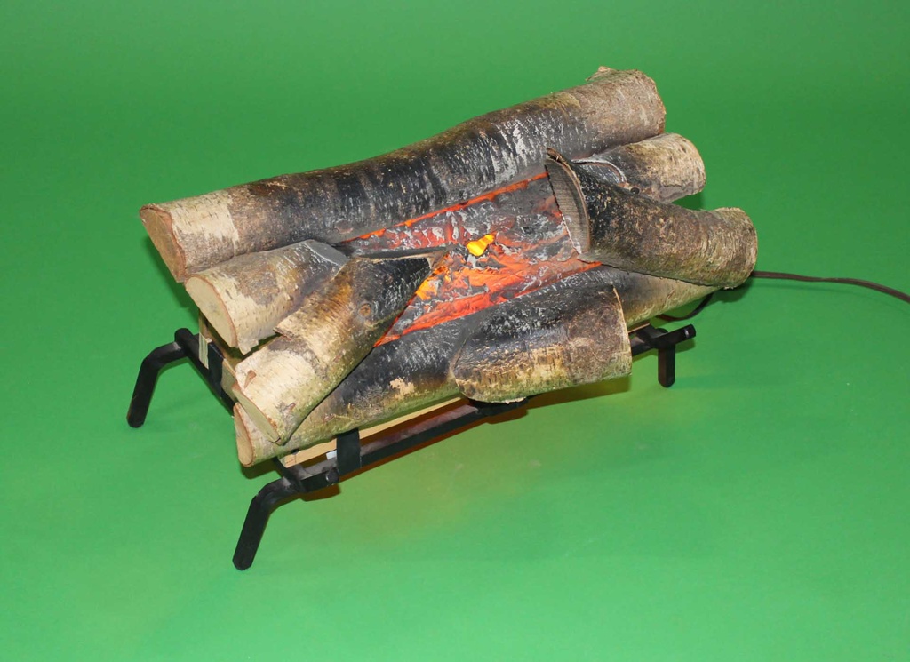 Fireplace Logs with Flame Effect