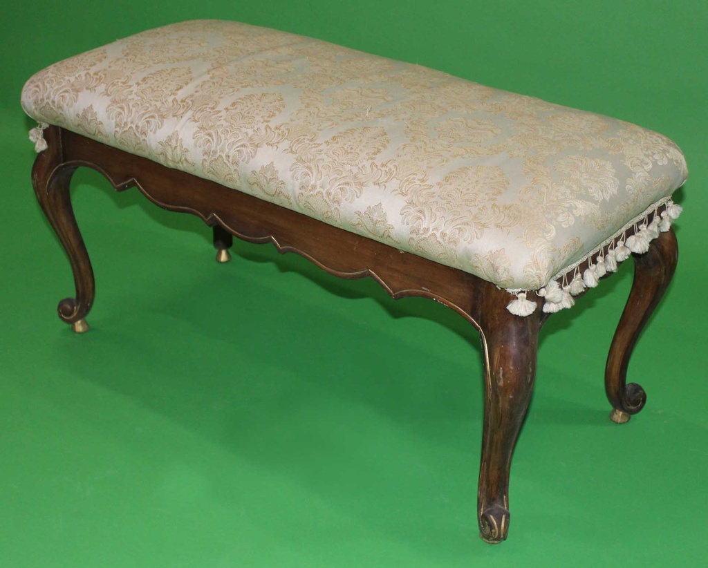 White Brocade Bench