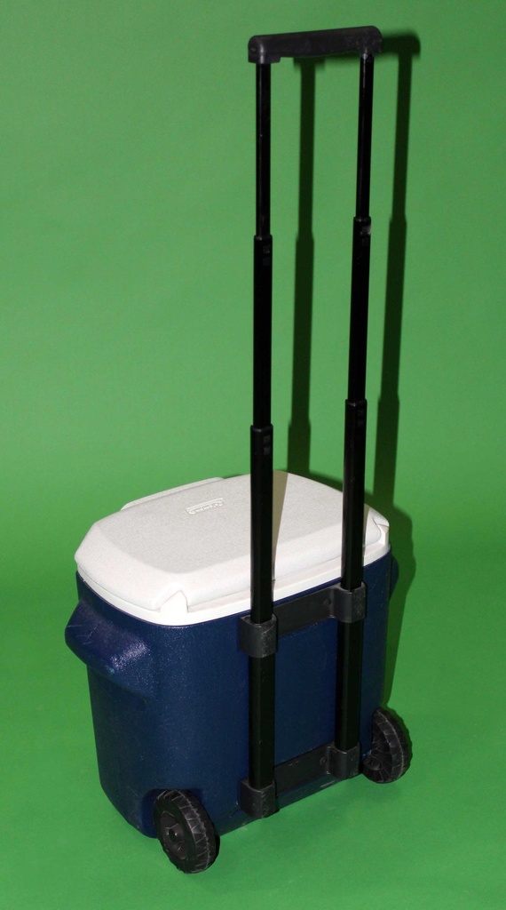 Blue Rolling Coleman Cooler