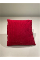 Red Pleated Pillow