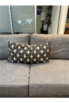 Gray Diamond Lumbar Pillow