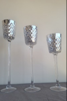 Large Hammered Pedastals