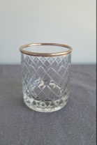 Gold Rim Crystal Votive