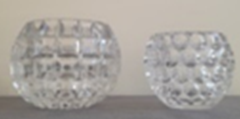 Large Crystal Candleholders
