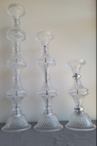 Large Crystal Bubble Candleholders