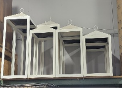 White Metal Lantern (LG)