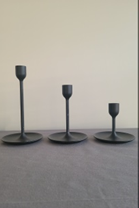 Metal Black Taper Candlesticks