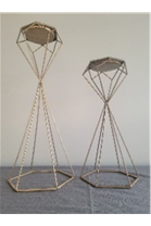 Large Geometric Pillar Candlesticks