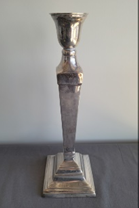 Silver Pewter Taper Candlestick