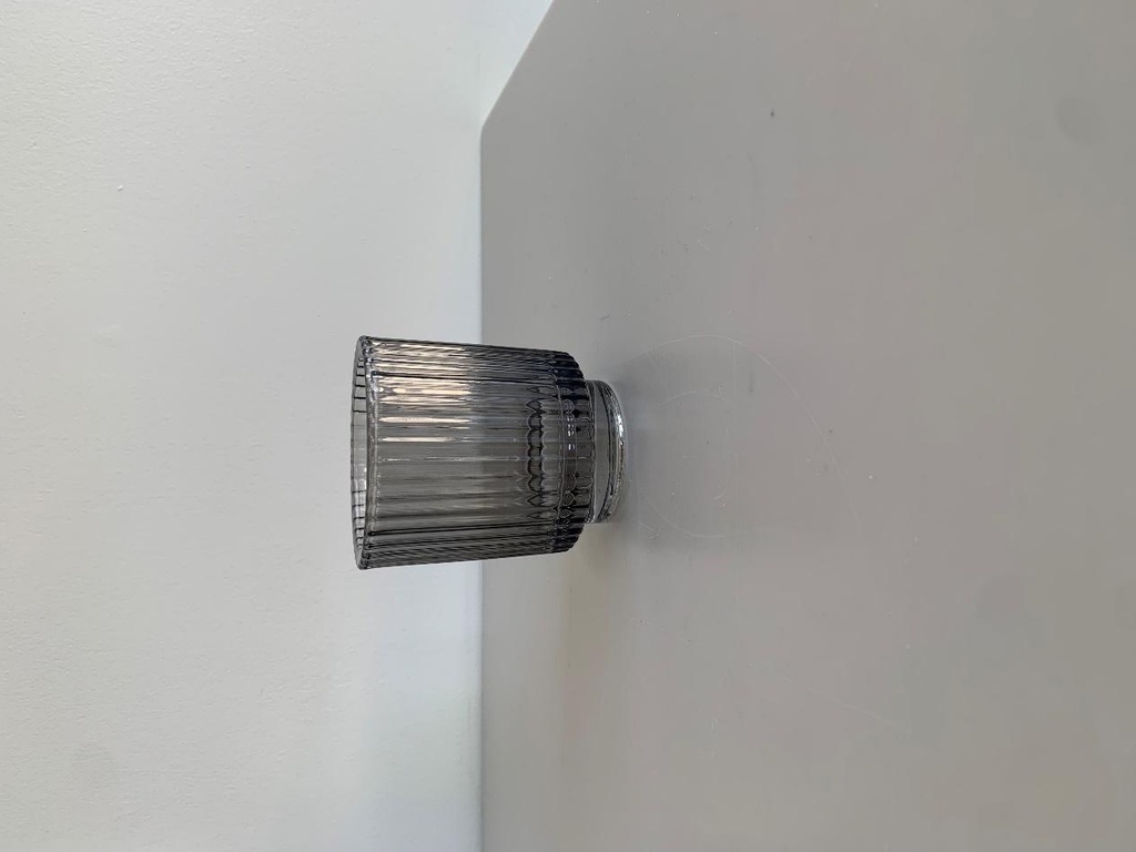 Large Gray Ribbed Votive