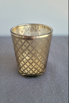 Cross Hatch Votive - Silver