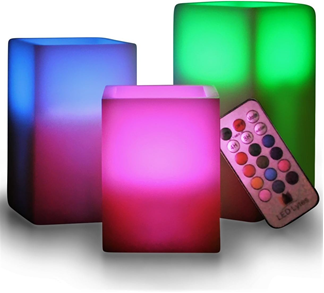 Electric Square Pillar Candle (LG)