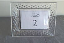 Crystal Frame Table Number Holder