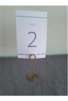 Curly Metal Table Number Holder
