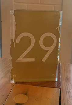 Gold Dust Acrylic Table Number