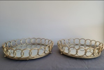 Gold Looped Mirror Tray
