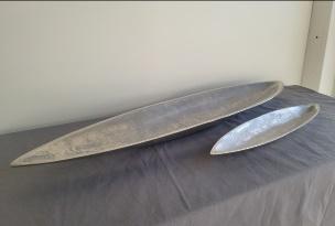 Large Flat Pewter Dish