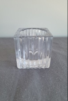 Ribbed Cube Tealight Holder