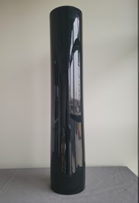 Roto Black Cylinder Vase (LG)