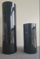 Roto Black Cylinder Vase (MD)