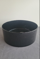 Black Flat Glass Cylinder Vase