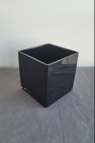 Black Glass Cube Vase