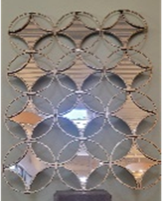 Mirror and Gold Wall Panel