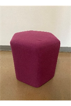 Hexagonal Ottoman (Purple/Black)