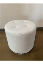 White Leather Ottoman