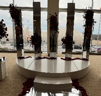 Half Round Stage and Rounded Stair