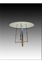 Glass Counter Height High Top Table