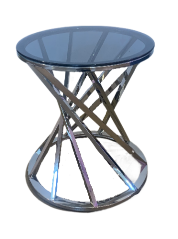 Silver Twist End Table