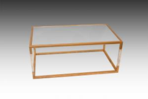 Gold and Glass Coffee Table