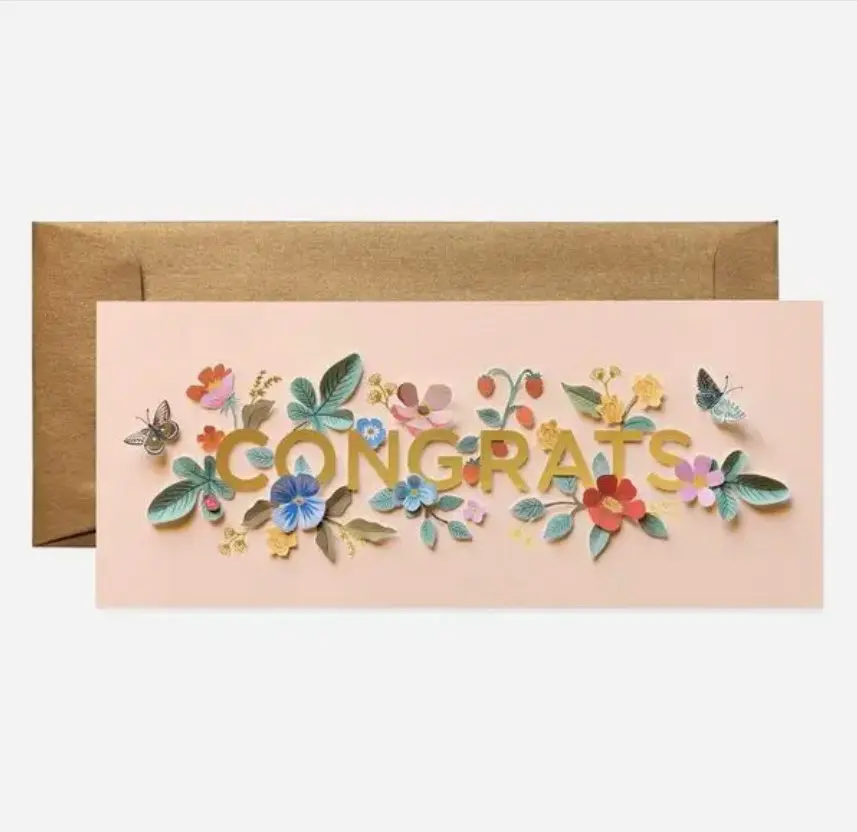 Cut Paper Congrats No. 10 Card