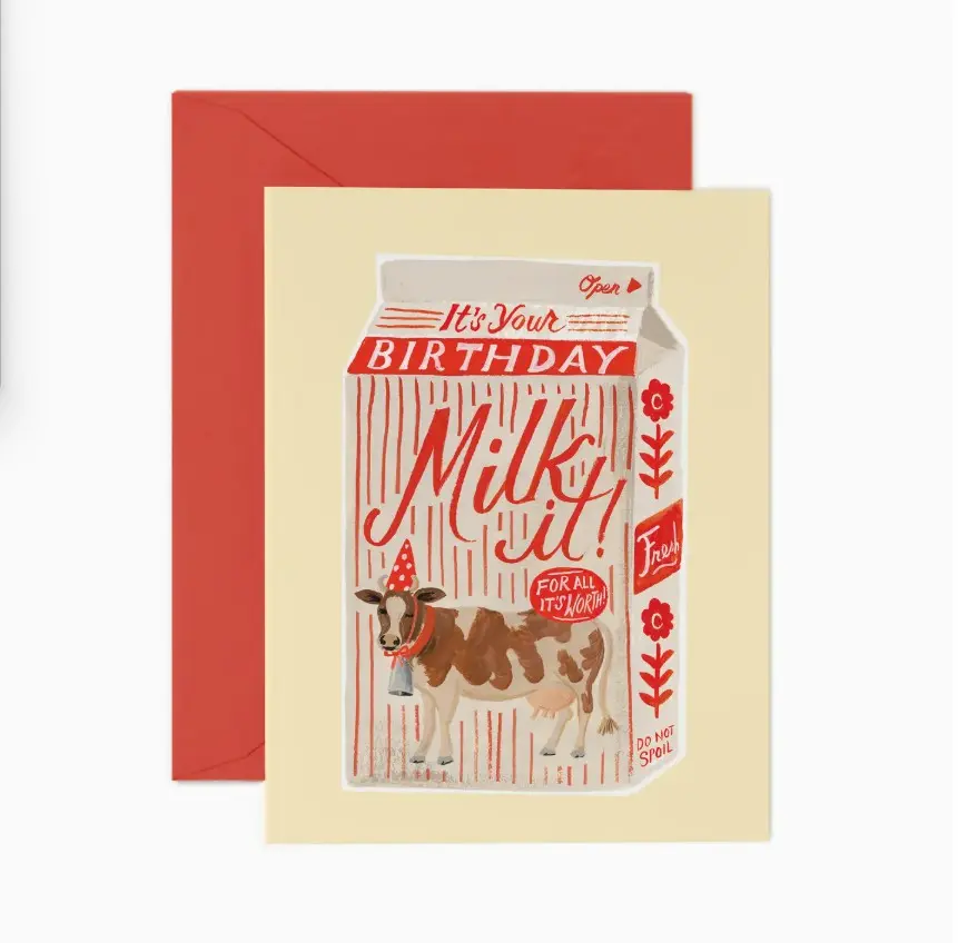 Milk It Birthday Card