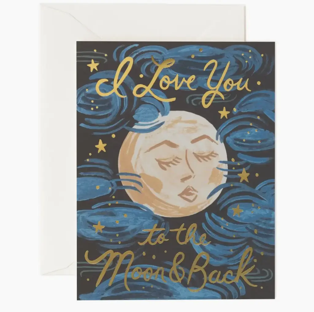 To the Moon and Back Valentine's Day Card