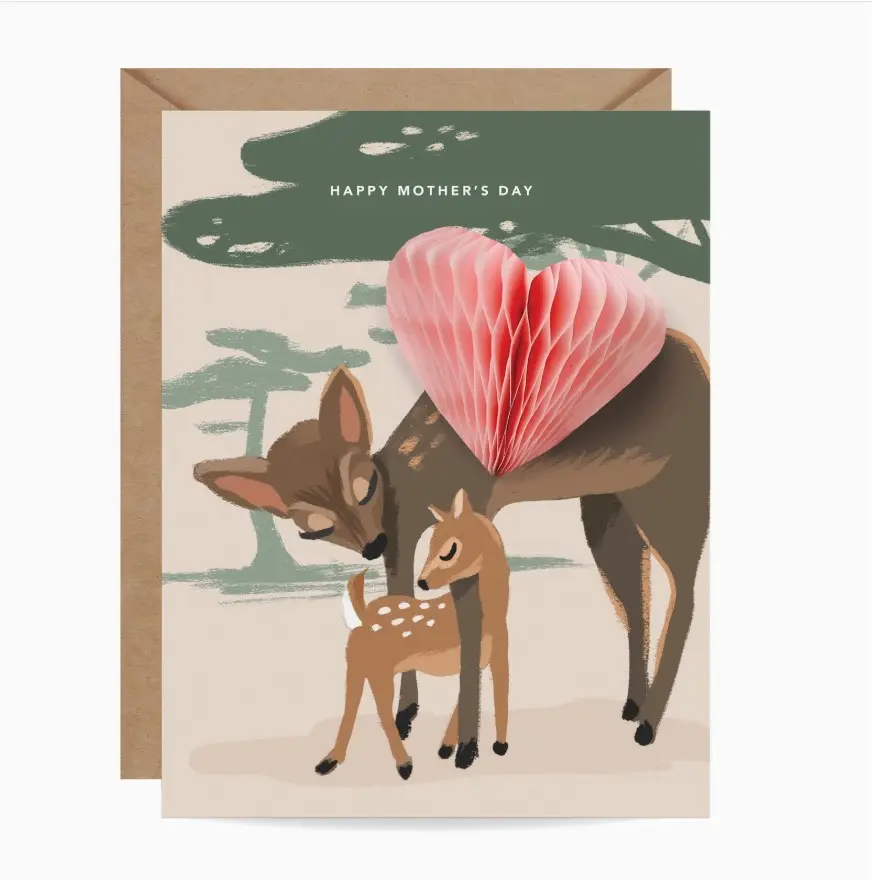 Pop-Up Card - Mother Deer - Mother's Day