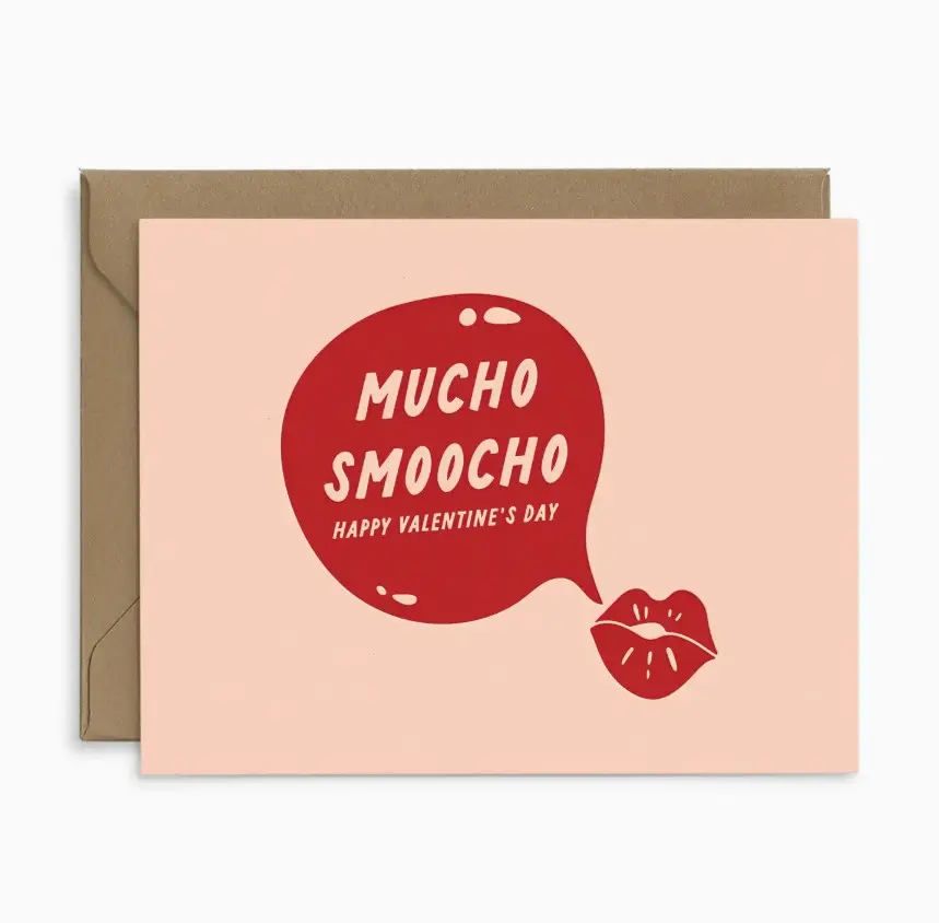 Mucho Smoocho Valentine's Day Greeting Card