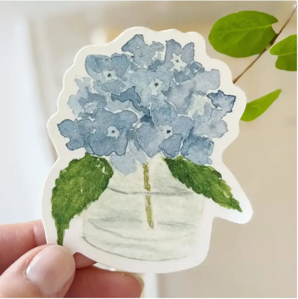Hydrangea Sticker