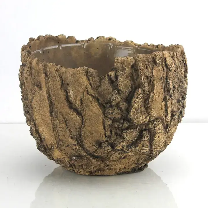 9" Top | Ceramic Fossil Planter