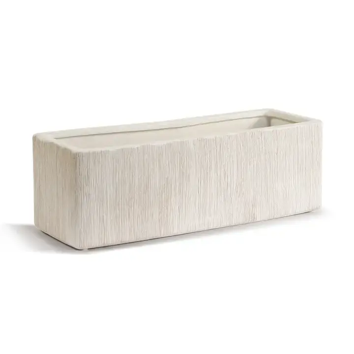 Etched White | 12" X 4" Top - Rectangle Planter