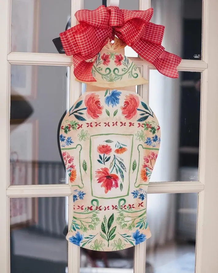 Rose Marie Ginger Jar Door Hanger