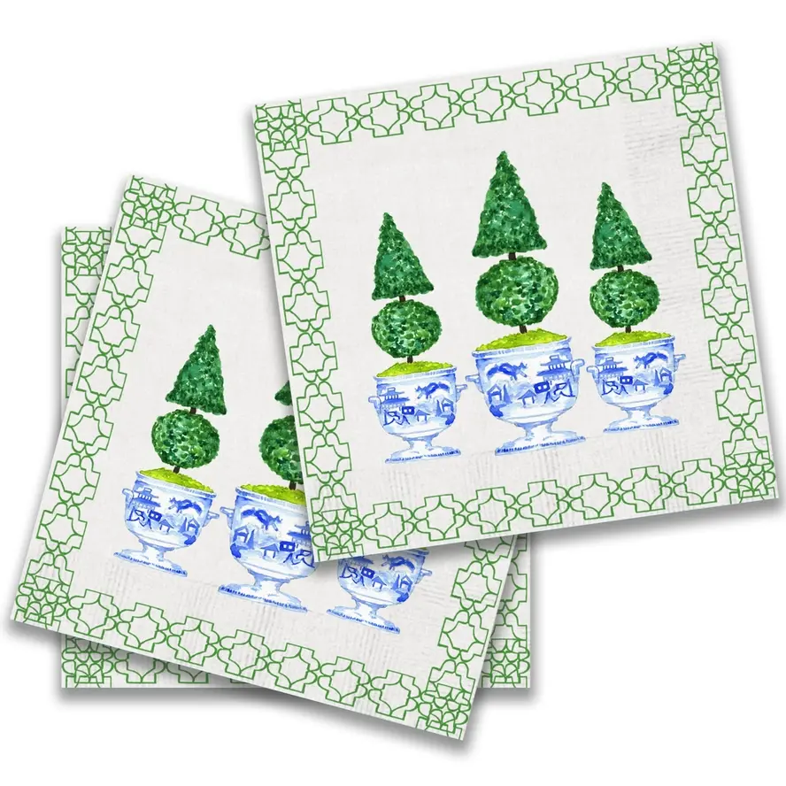 Napkin - French Topiary Cocktail, 12ct