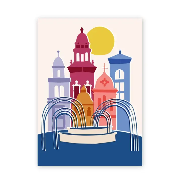 Postcard - Plaza Fountain