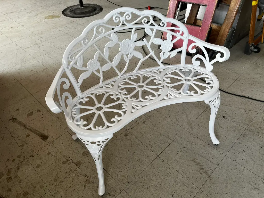 Bench, Patio, White