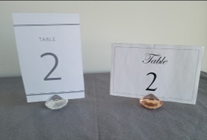 [EDM-009] Diamond Table Number Holder - Clear