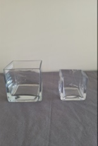 [EDV-149] Clear Glass Cube Vase (MD)