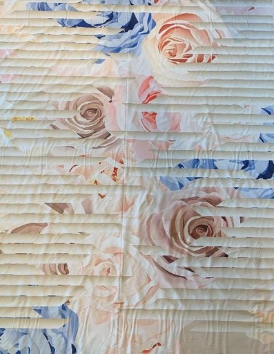 [EDW-002] Pink and Blue Flowers Wall