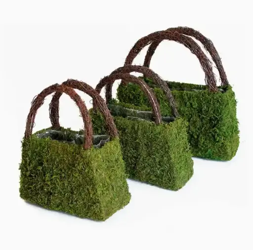 [BFV-55504] Beaumont Wicker Purse, Wicker Handles