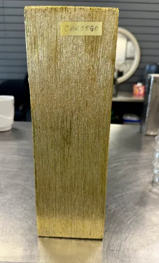 [BFV-UCICBX55GD] Tall Square Vase - 14" Gold Etched